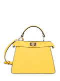 Fendi Women 'Peekaboo Iseeu Petite' Yellow Handbag With Turnlock Closure In  Leather For Women