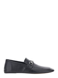 Gucci Men 'Edgar' Black Loafers With Semi-Square Toe And Horsebit On The Front In Smooth Leather For Men