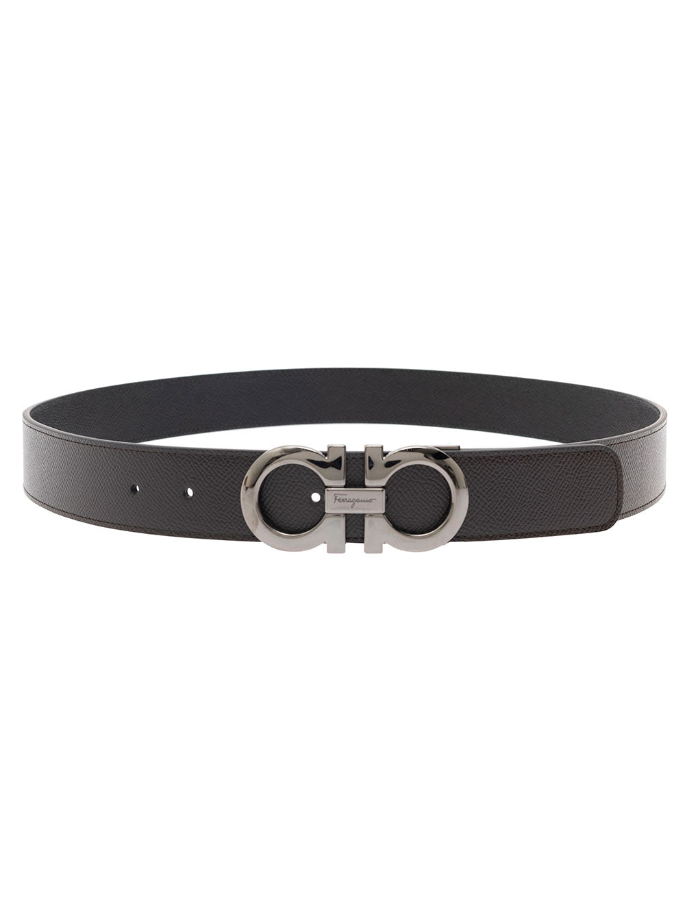 Ferragamo Men Reversibile Ad Brown Black