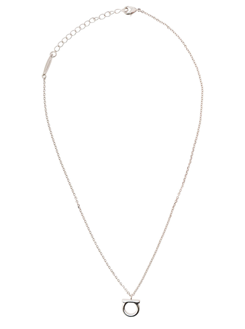 Ferragamo Women Necklace With Gancini Charm In Silver-Colored Brass For Women