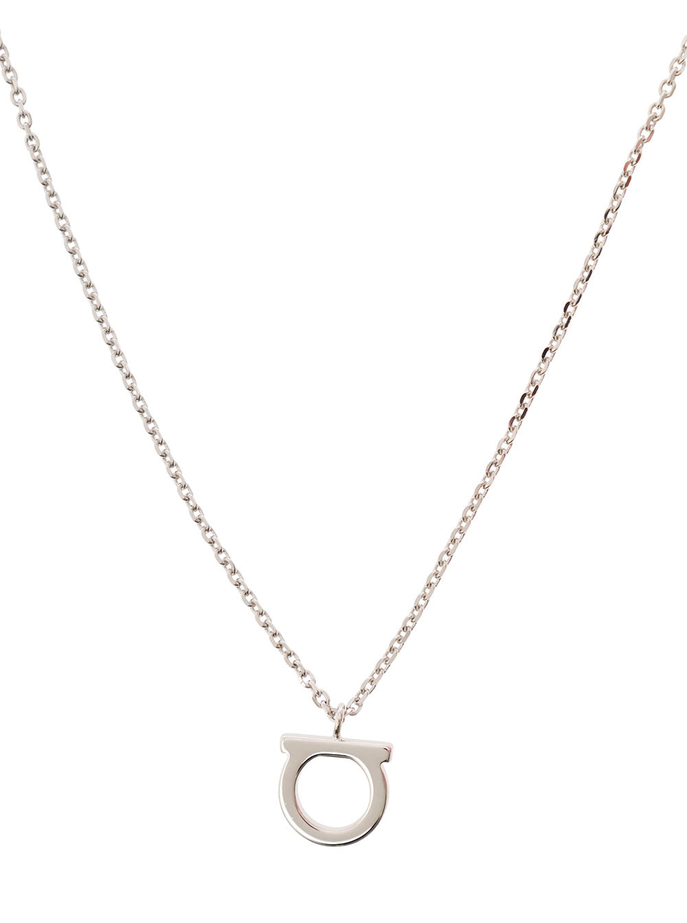 Ferragamo Women Necklace With Gancini Charm In Silver-Colored Brass For Women