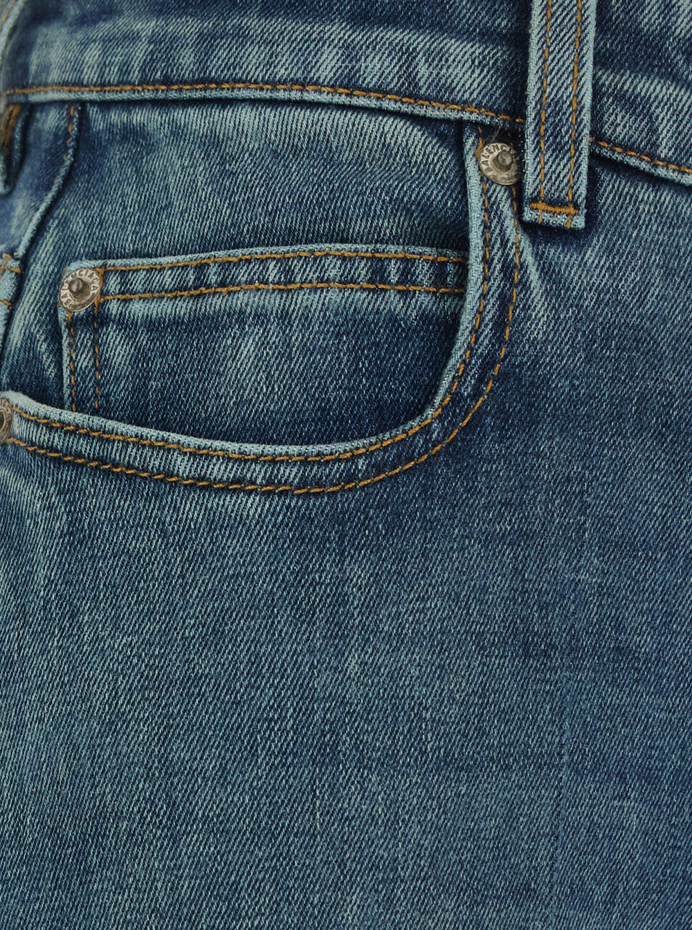 Balenciaga Women Blue High-Waisted Jeans With Logo Patch On The Back In Denim For Women