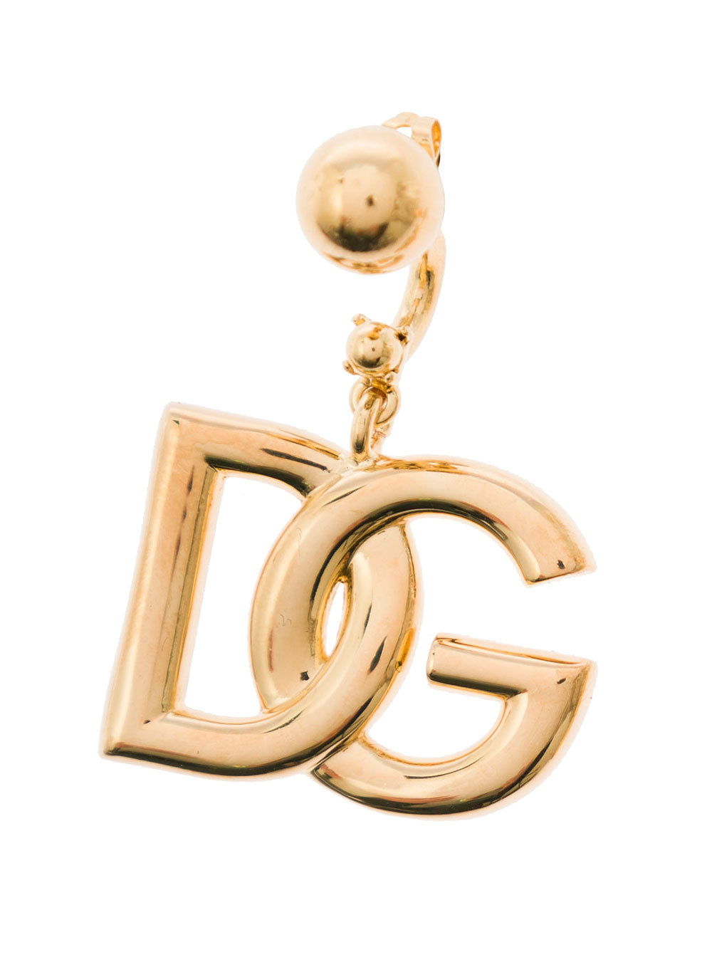 Dolce & Gabbana Women Gold Color Dg Logo Drop Earrings For Women