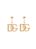 Dolce & Gabbana Women Gold Color Dg Logo Drop Earrings For Women