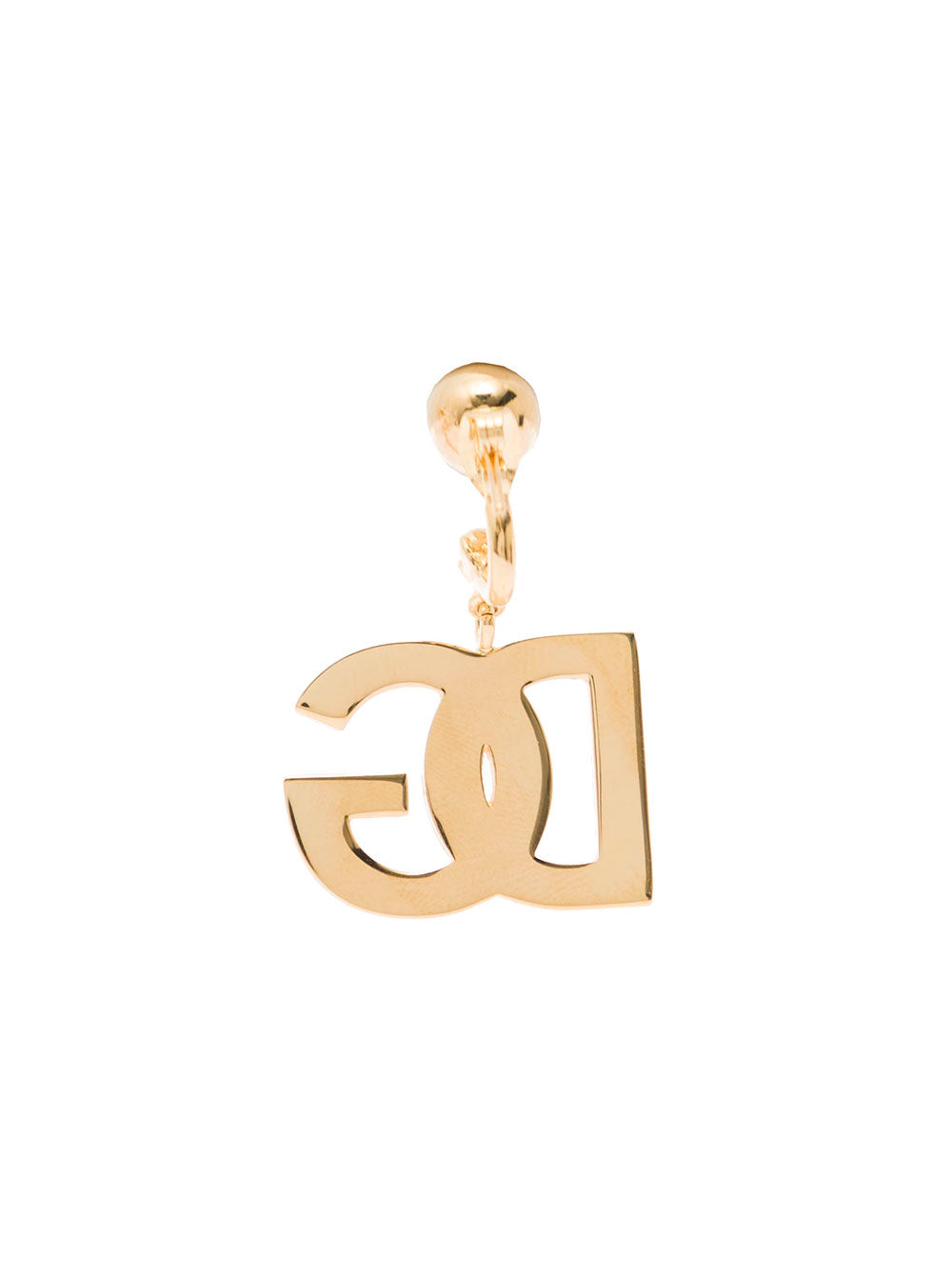 Dolce & Gabbana Women Gold Color Dg Logo Drop Earrings For Women