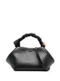 Ganni Women Handbag 'Ganni Bou' With Butterfly Logo And Black Leather Woven Handle For Women