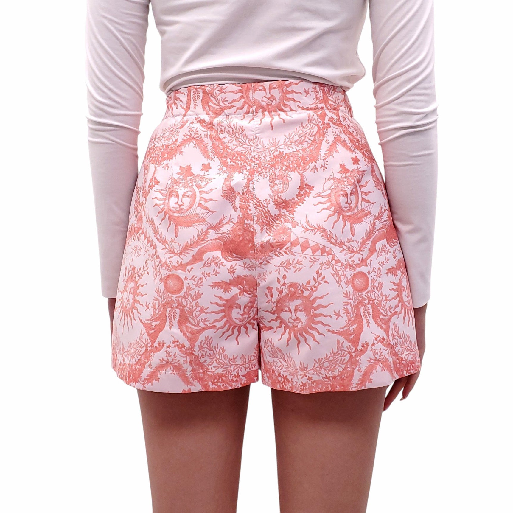 CHRISTIAN DIOR RIVIERA PINK PATTERNED SKORT - SIZE 4