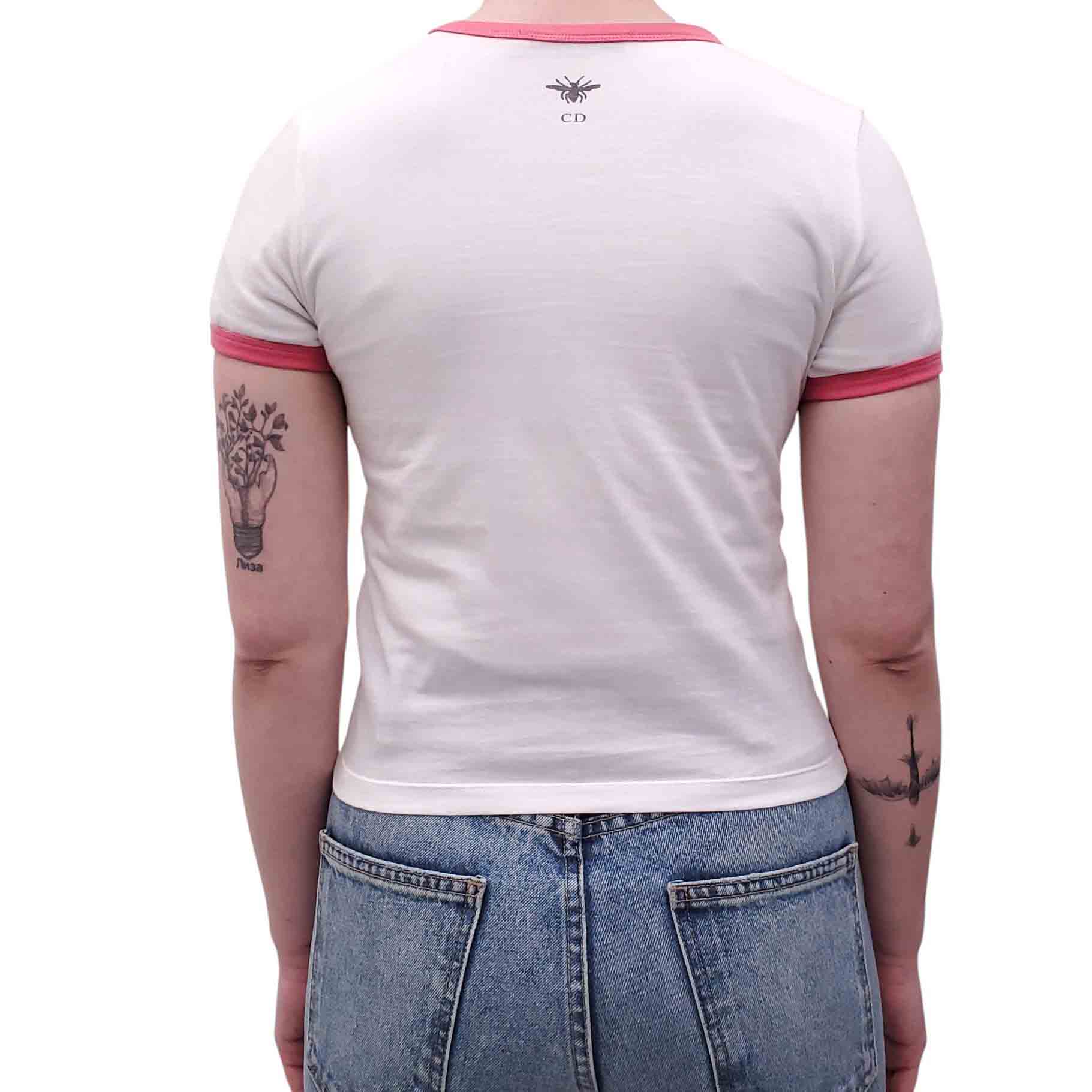 CHRISTIAN DIOR BUTTERFLY LOGO T-SHIRT - SIZE XS
