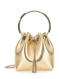 Jimmy Choo Women Handbag 'Bon Bon' With Bracelet Handle And Chain Strap In Metallic Leather For Women