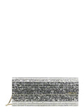 Jimmy Choo Women Clutch 'Sweetie' With Horizontal Acrylic Inserts And All-Over Glitter In Leather And Metallic Plexiglass