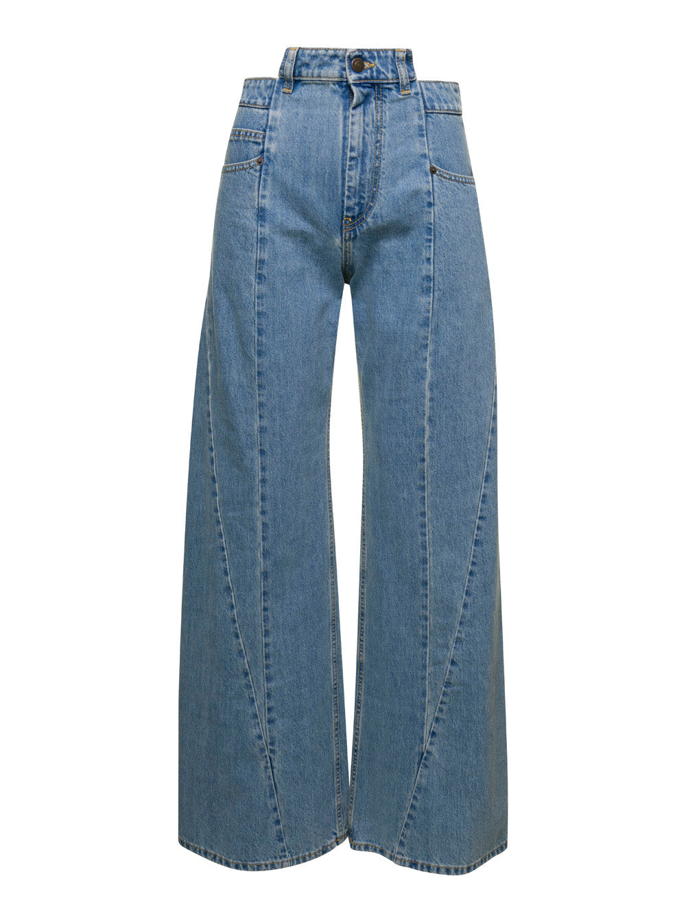 Maison Margiela Women Asymmetric Five-Pocket Denim Jeans For Women