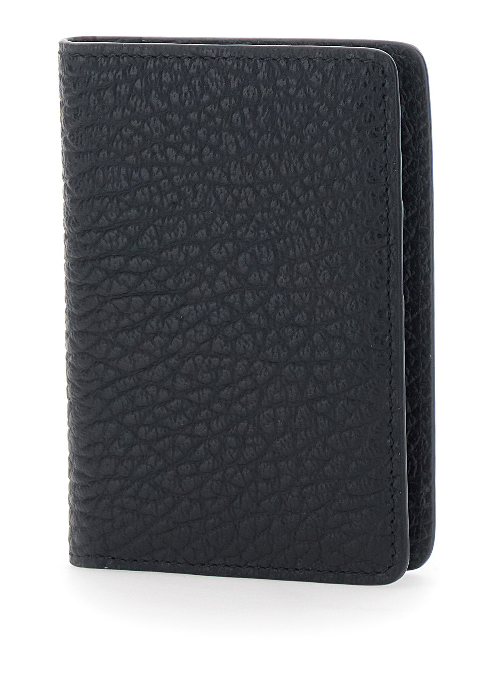 Maison Margiela Women Wallet With Four Stitches On The Back In Black Leather For Women