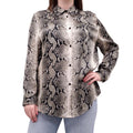 KHAITE SNAKESKIN PATTERNED BLOUSE - SIZE M