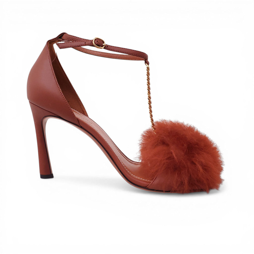 ZIMMERMANN FAUX FUR HEELS - SIZE 40