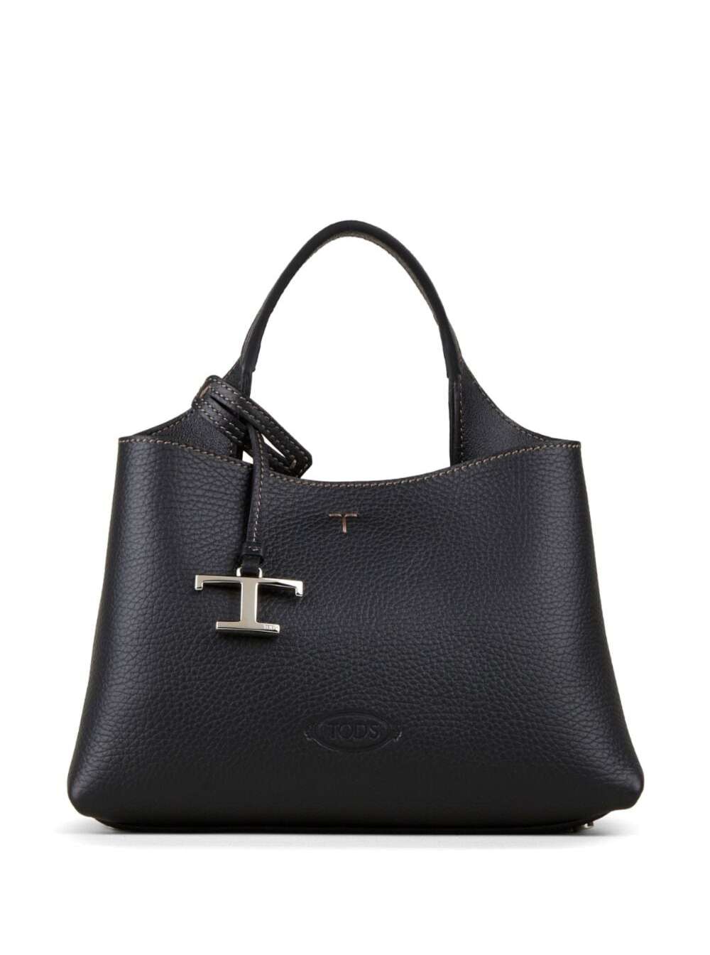 Tod's Women Handbag 'T Timeless' With Embossed Logo And Black Leather Pendant For Women