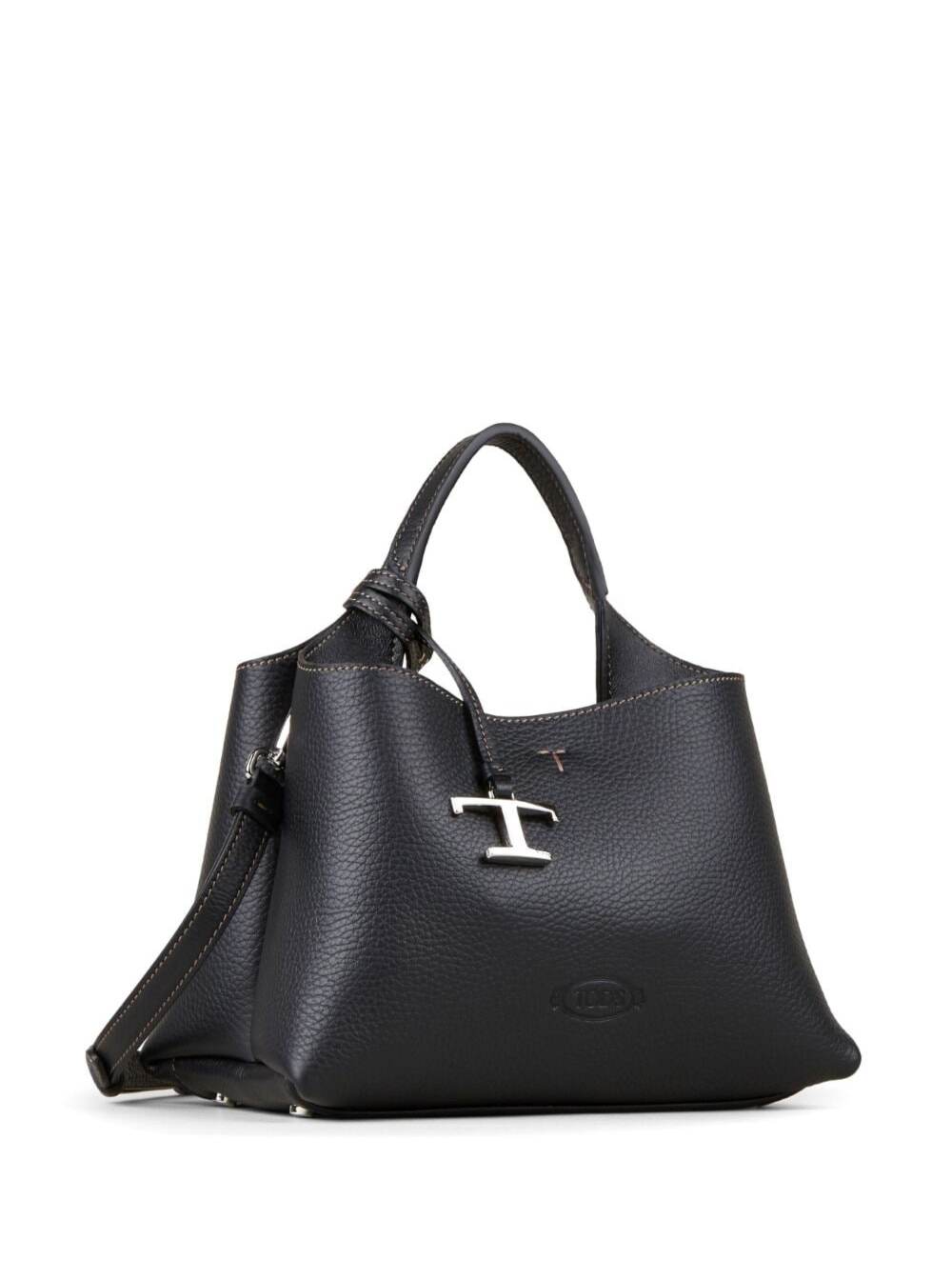 Tod's Women Handbag 'T Timeless' With Embossed Logo And Black Leather Pendant For Women