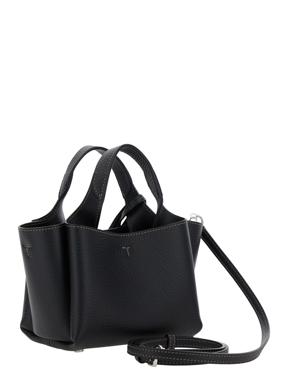 Tod's Women Handbag With Removable Metal Pendant In Black Leather For Women