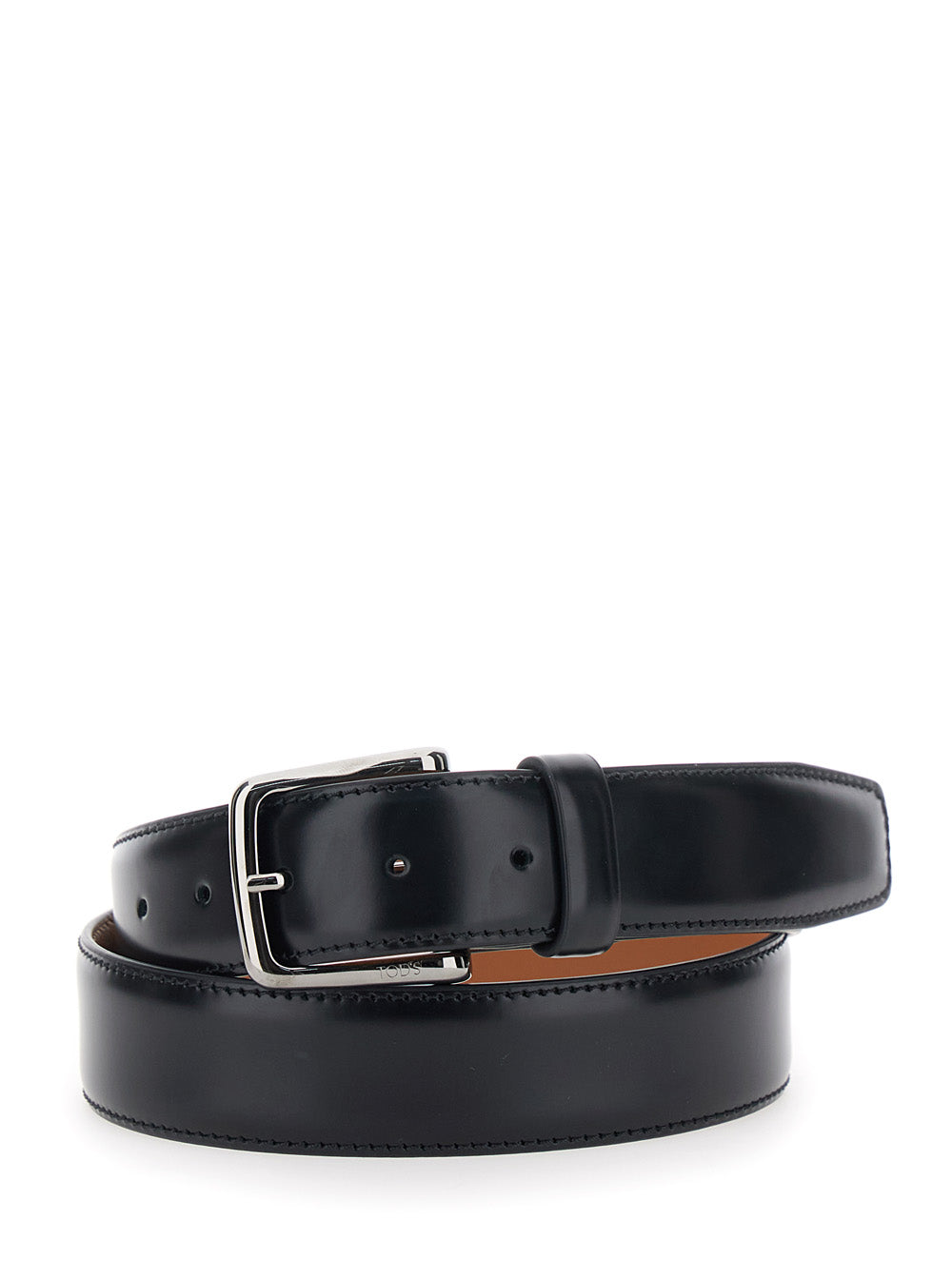 Tod's Men Belt With Adjustable Buckle Closure In Black Leather For Men