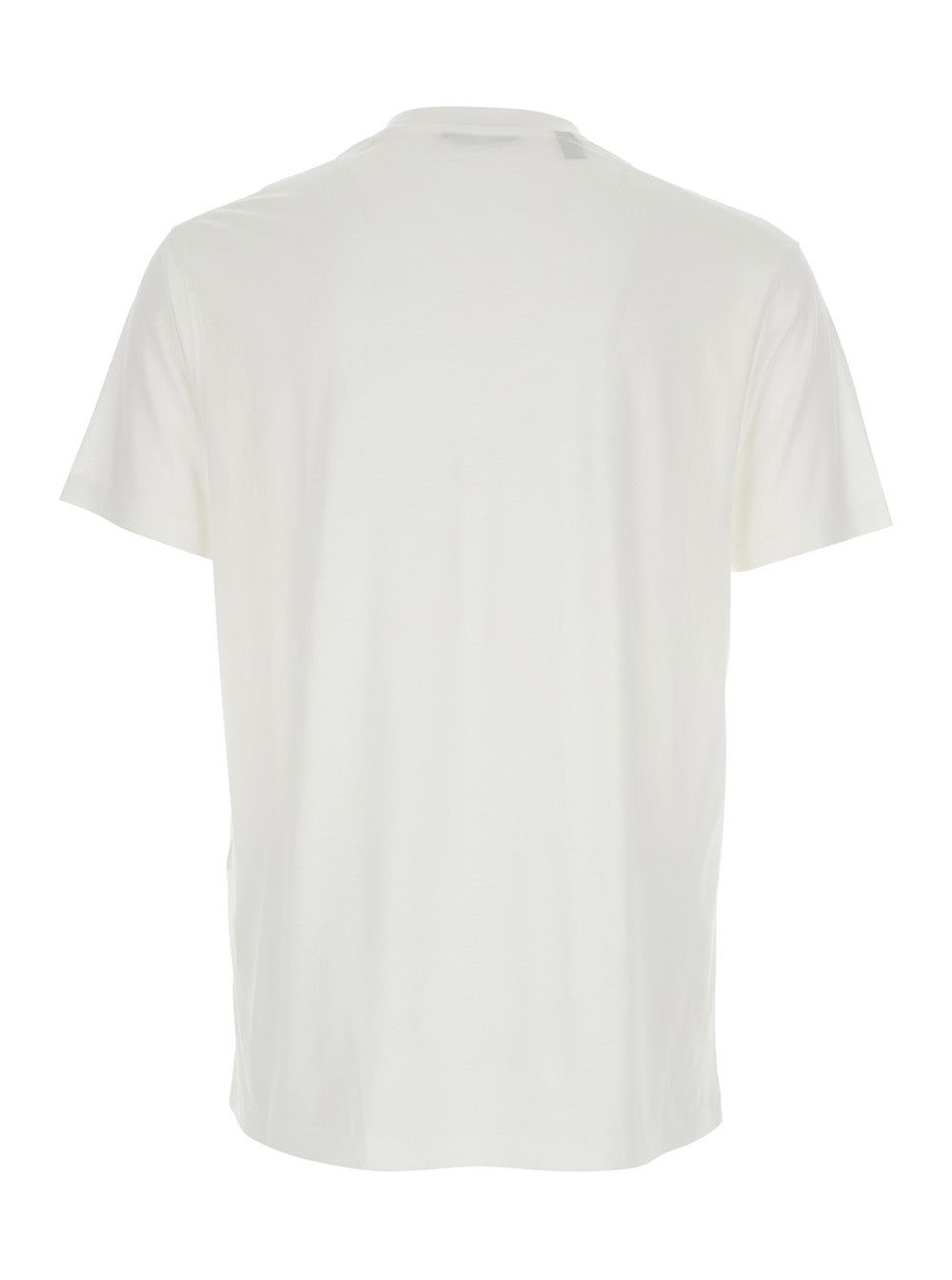 Tom Ford Men Crew Neck T-Shirt With Logo Embroidery On The Front In Cotton Blend White Men