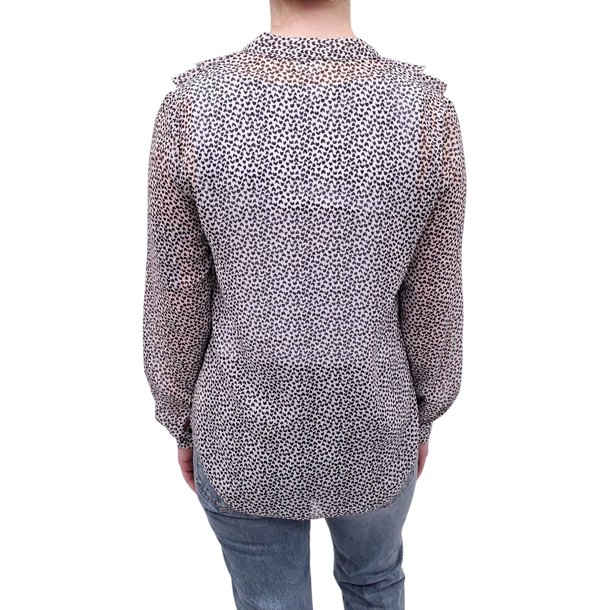 L'AGENCE HEART PATTERNED BLOUSE - SIZE XS