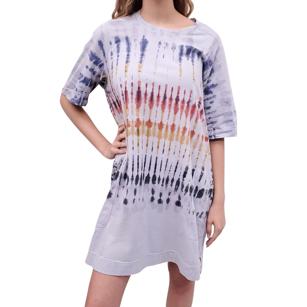 RAQUEL ALLEGRA TIE DYE SHIRT DRESS - SIZE 2 (M)
