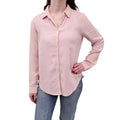XIRENA BLUSH PINK COTTON LONG SLEEVE TOP - SIZE S