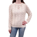 NILI LOTAN CREAM CABLE KNIT SWEATER - SIZE S