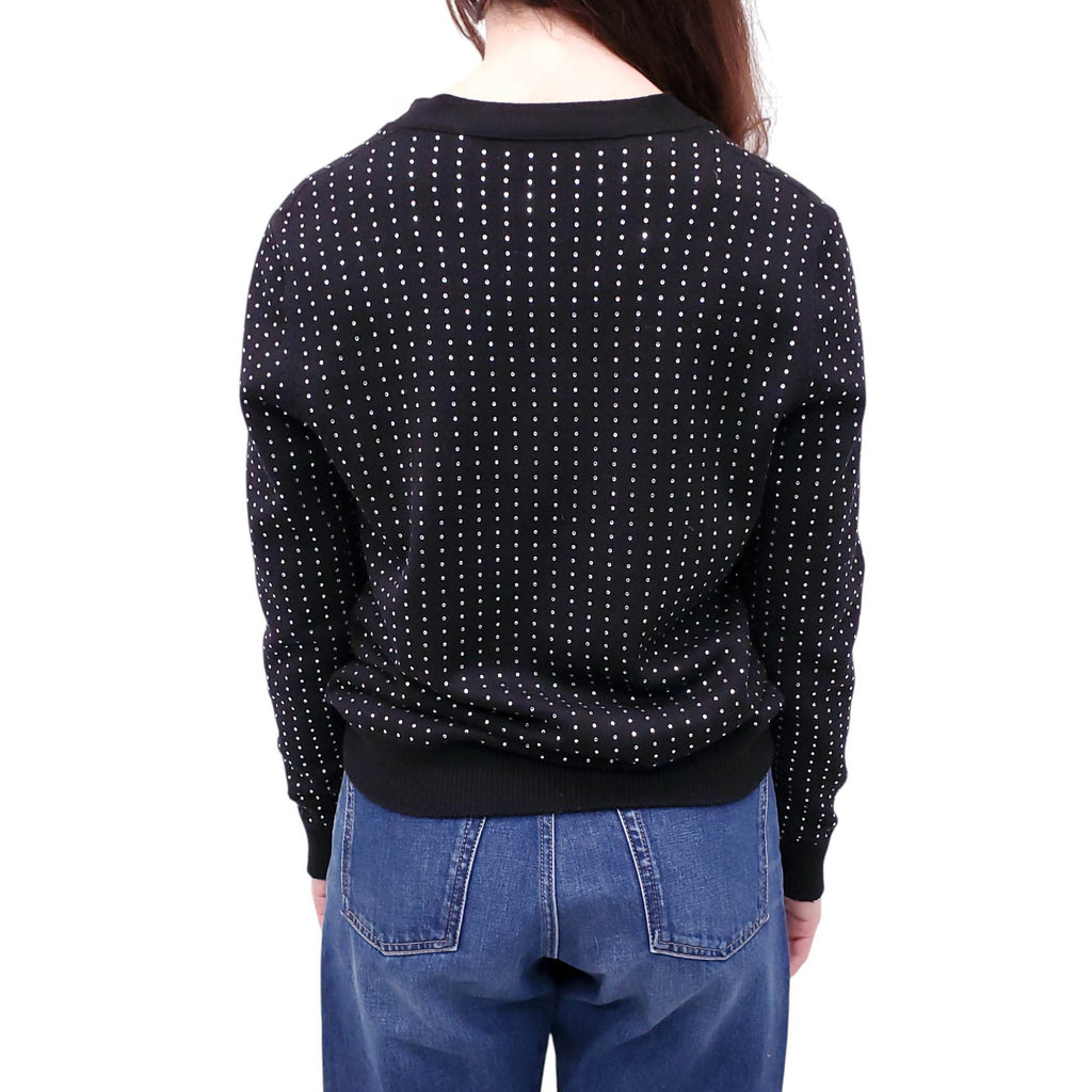 SAINT LAURENT CRYSTAL CARDIGAN - SIZE XS