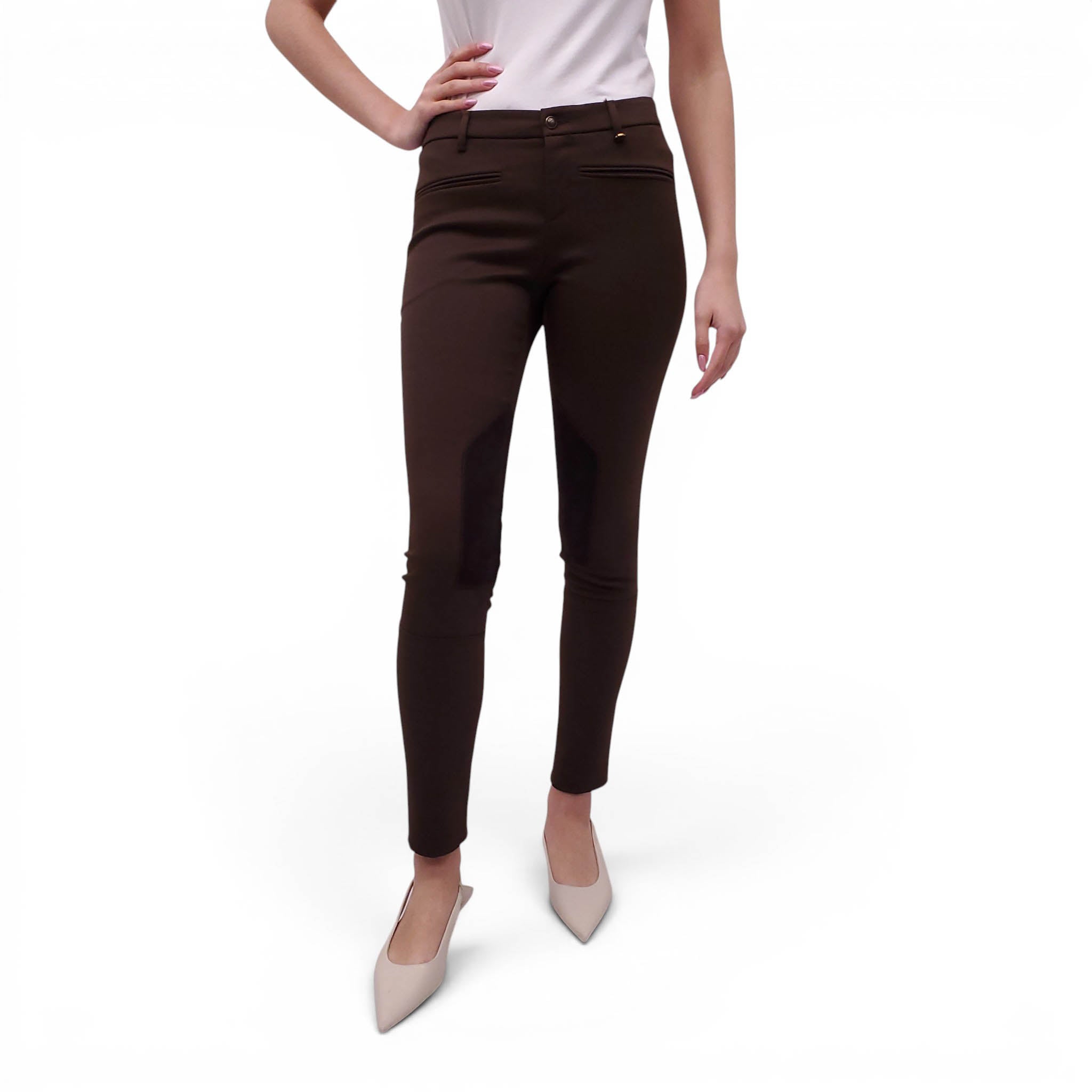 GUCCI CHOCOLATE BROWN RIDING PANTS - SIZE 40