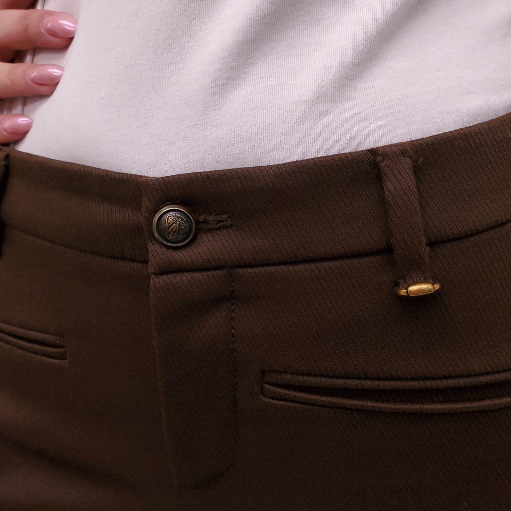 GUCCI CHOCOLATE BROWN RIDING PANTS - SIZE 40