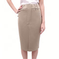 SAINT LAURENT KHAKI CARGO SKIRT - SIZE 36