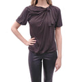 GUCCI BROWN KNOT BLOUSE - SIZE 38