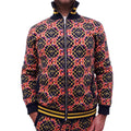 GUCCI GG PSYCHEDELIC-JACQUARD KNIT WOOL JACKET WITH SHEARLING INTERIOR - MEN'S SIZE M