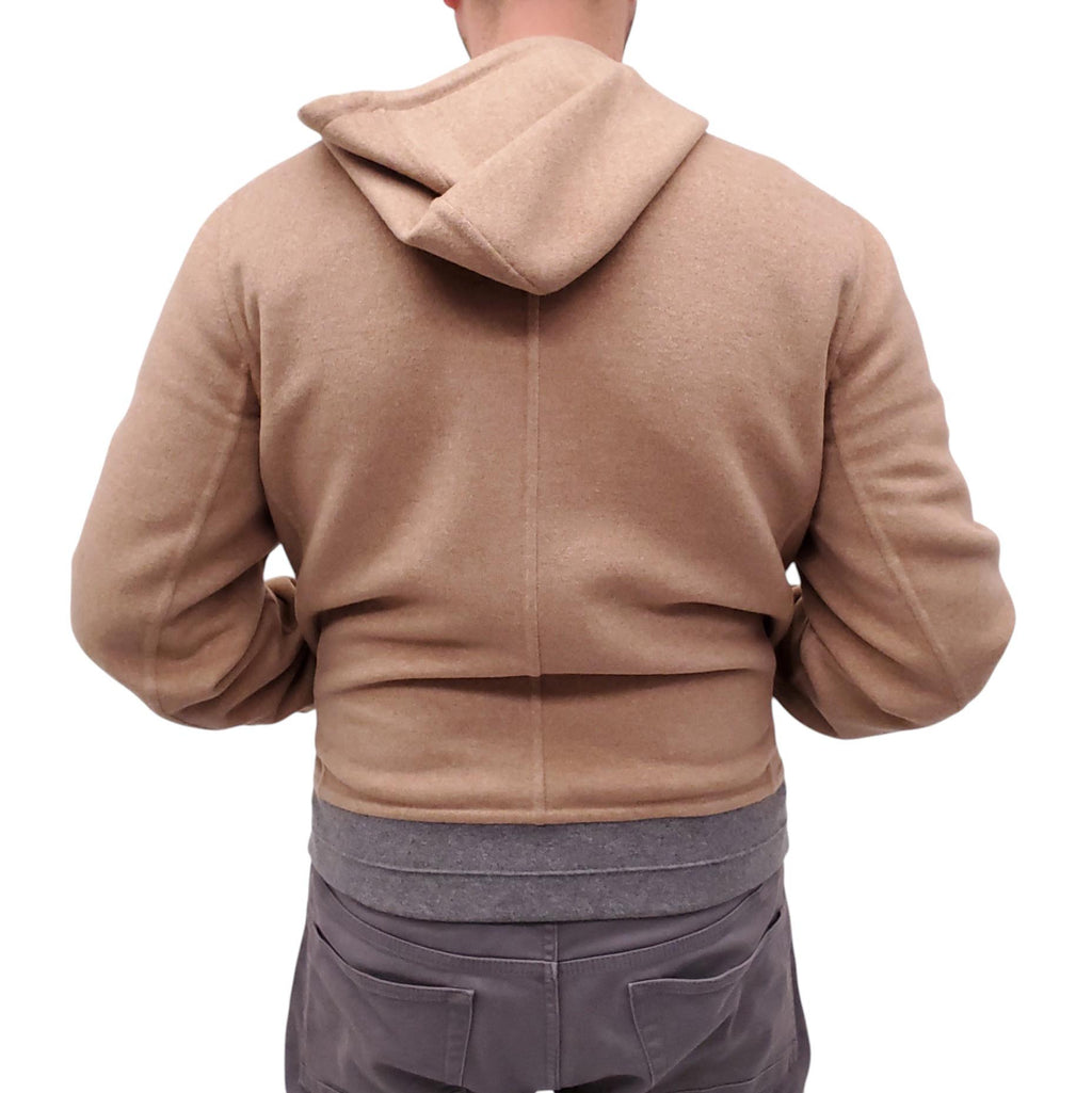 B.C. DOUBLE CASHMERE REVERSIBLE HOODIE JACKET - MEN'S SIZE 52