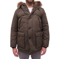 MONCLER SAGE GREEN BASTOGNE DOWN-FILLED JACKET WITH FUR LINING - MEN'S SIZE L