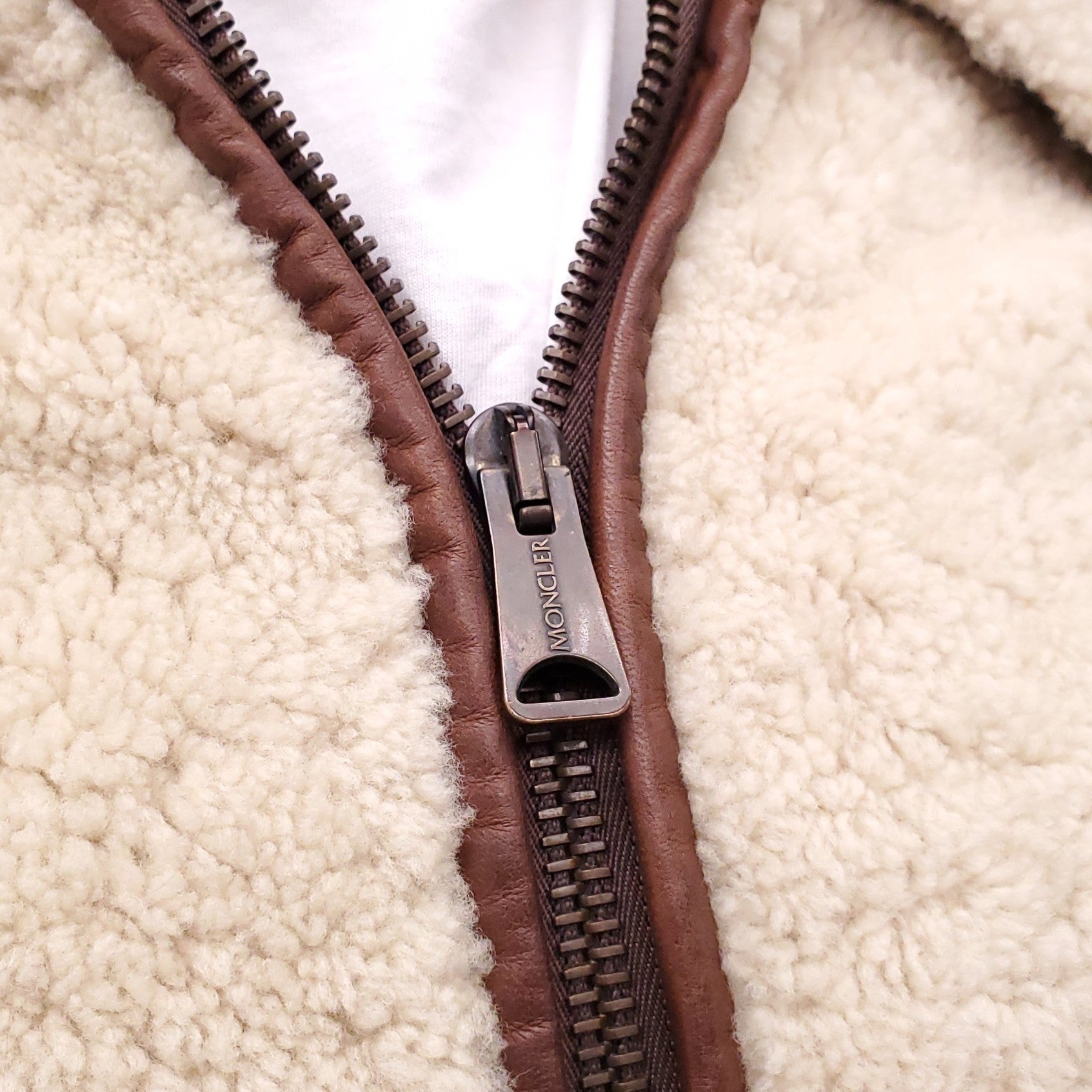 MONCLER DELAGRANGE SHEARLING JACKET - MEN'S SIZE 2 (S)