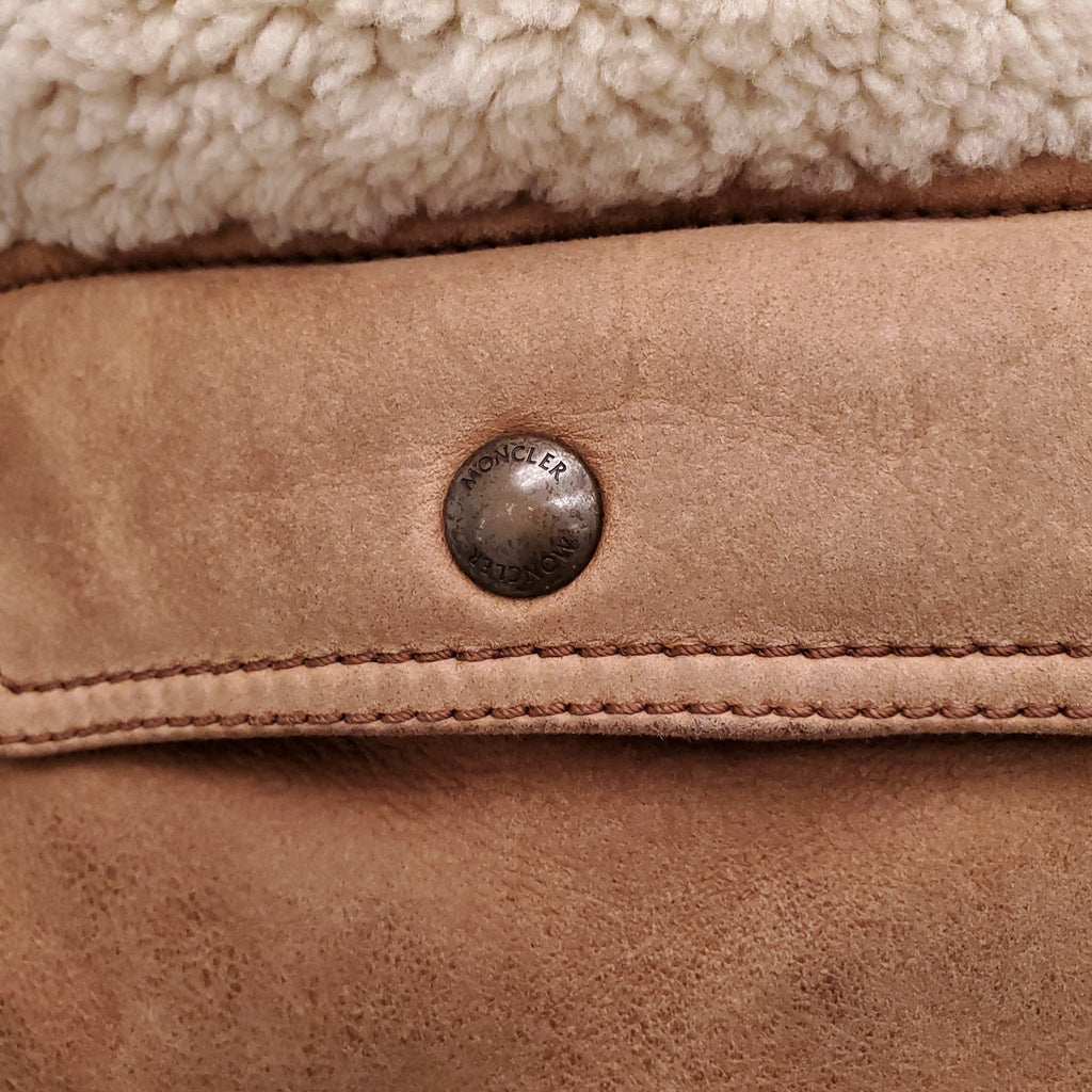 MONCLER DELAGRANGE SHEARLING JACKET - MEN'S SIZE 2 (S)