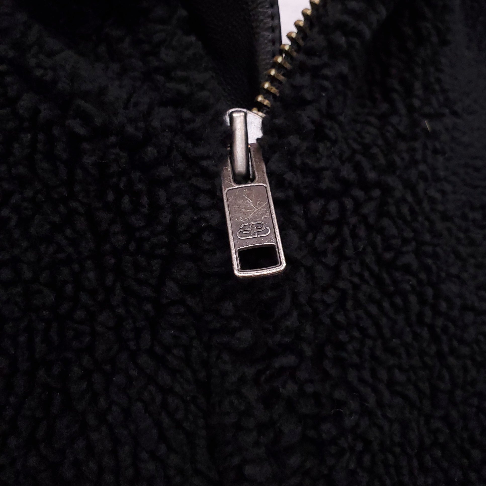 BALENCIAGA BLACK LEATHER & SHEARLING HOODED OVERSIZED JACKET - MEN'S SIZE M