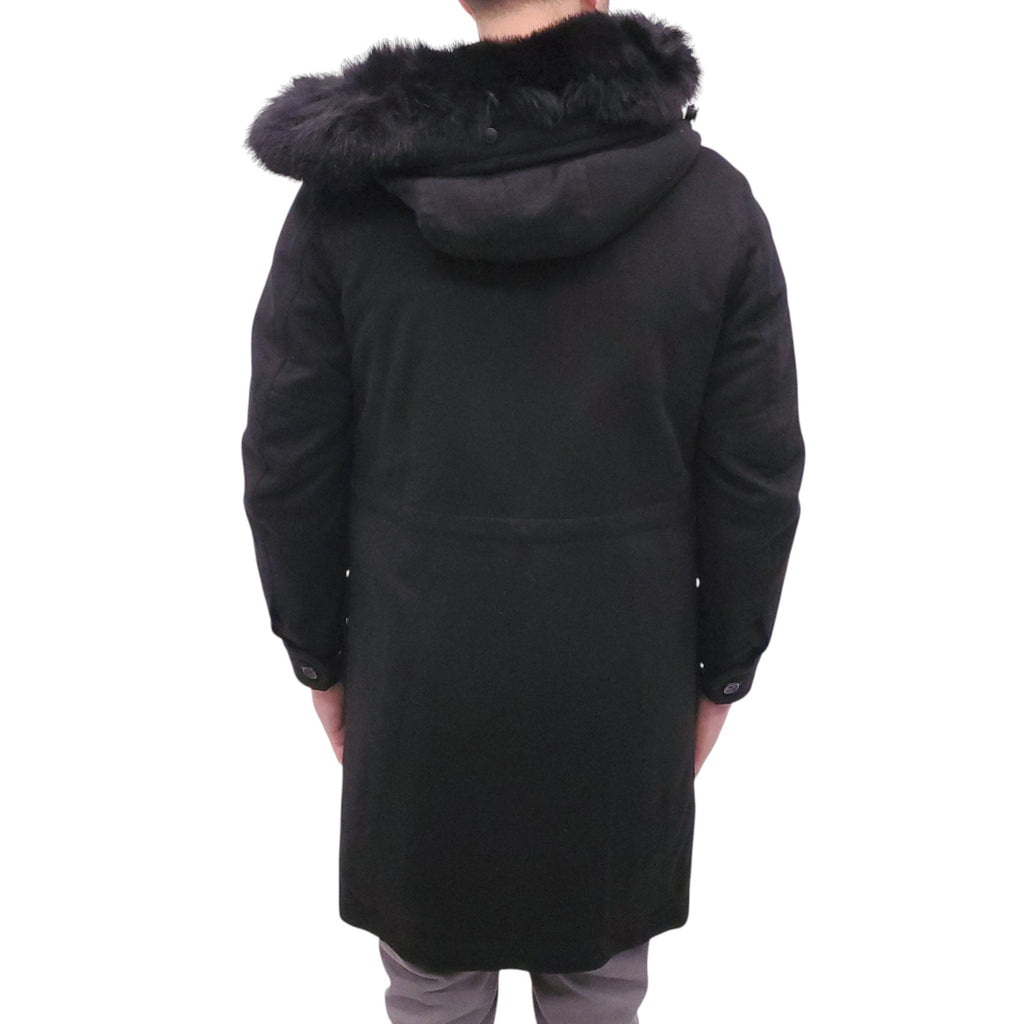 BURBERRY CASHMERE JACKET WITH FUR LINED INTERIOR - MEN'S SIZE 48