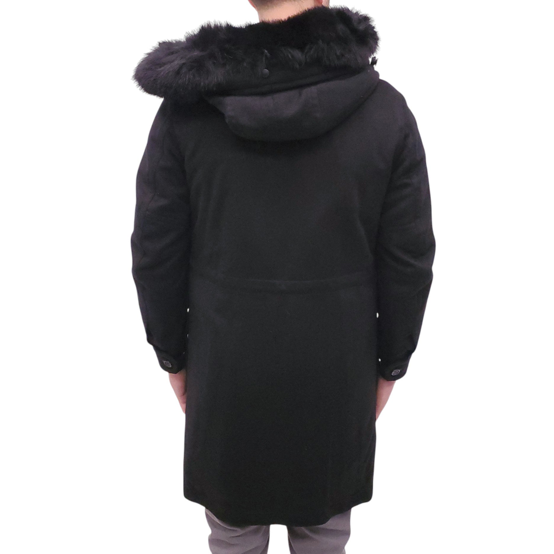 BURBERRY CASHMERE JACKET WITH FUR LINED INTERIOR - MEN'S SIZE 48