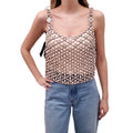 VERSACE RUNWAY CRYSTAL AND PEARL EMBELLISHED FLORAL MESH TOP - SIZE 42