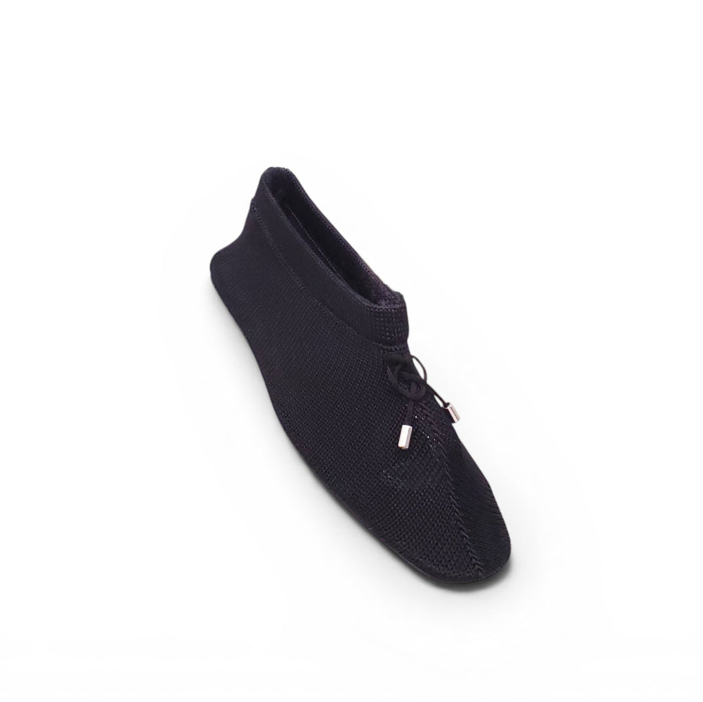 TOTEME BLACK KNIT BALLET FLATS - SIZE 38