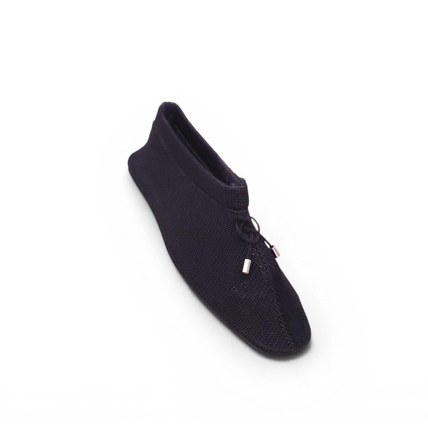 TOTEME BLACK KNIT BALLET FLATS - SIZE 38