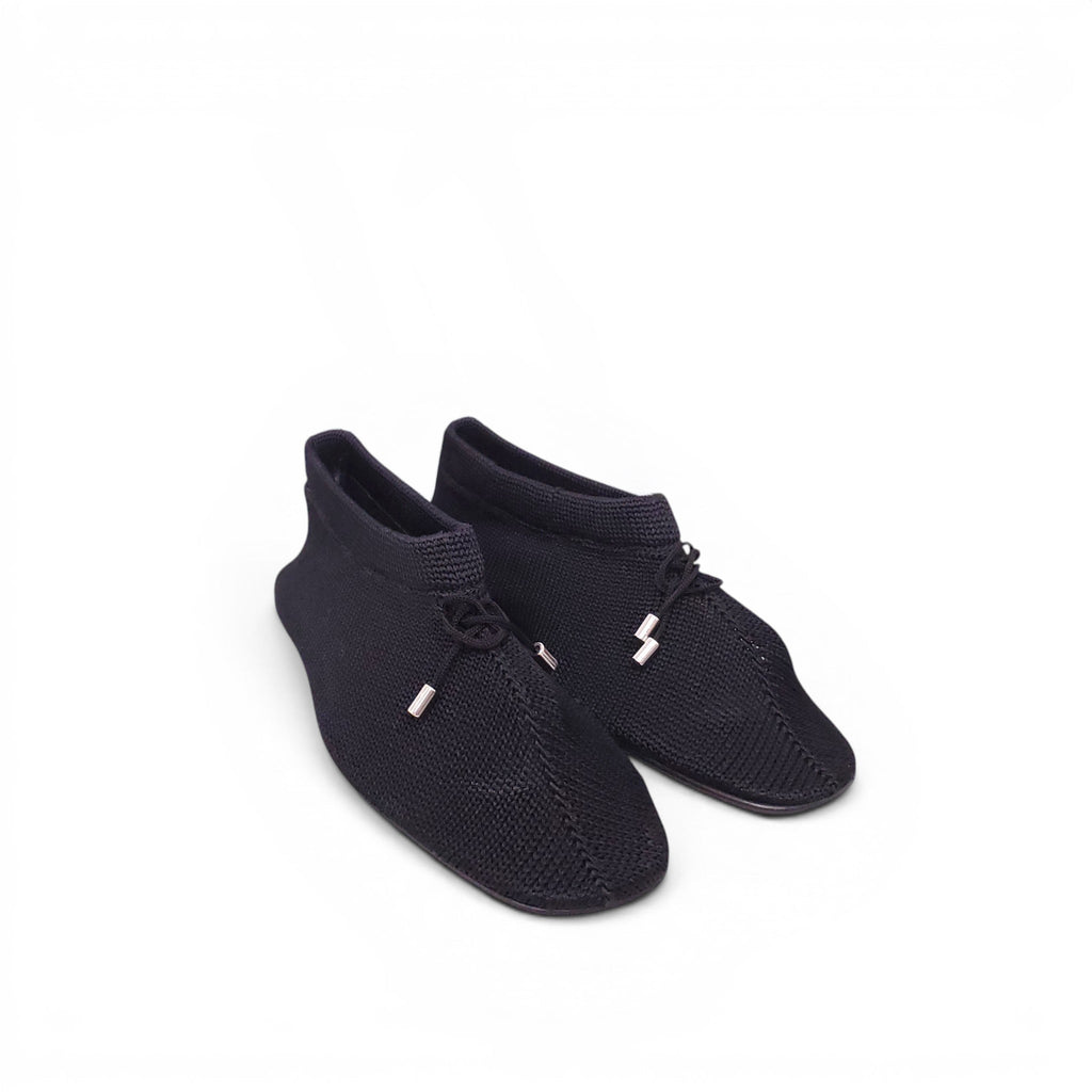TOTEME BLACK KNIT BALLET FLATS - SIZE 38