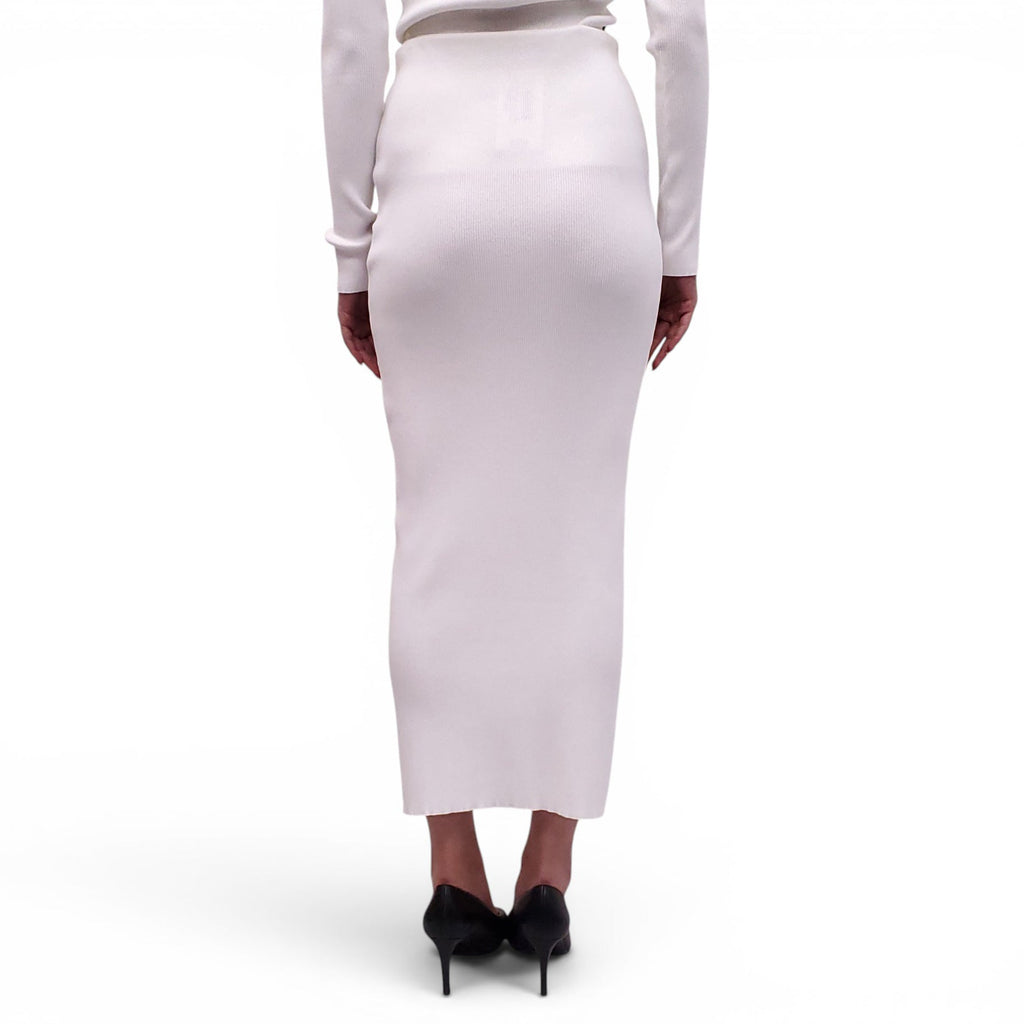 JEAN PAUL GAULTIER WHITE MESH LONG SKIRT - SIZE M