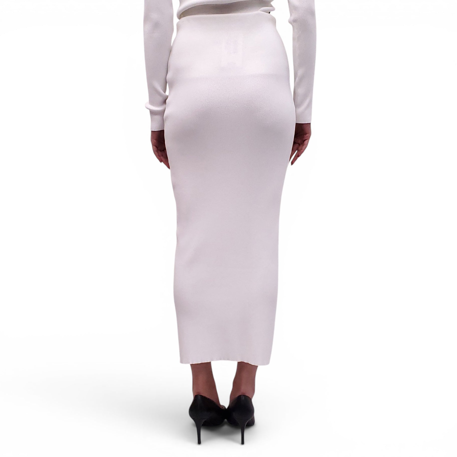 JEAN PAUL GAULTIER WHITE MESH LONG SKIRT - SIZE M