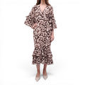 SMYTHE BLACK AND BEIGE FLORAL DRESS - SIZE 10