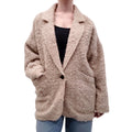SMYTHE TAUPE BOUCLÉ BLAZER JACKET - SIZE M