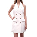 VERONICA BEARD WHITE HALTER BLAZER DRESS - SIZE 6