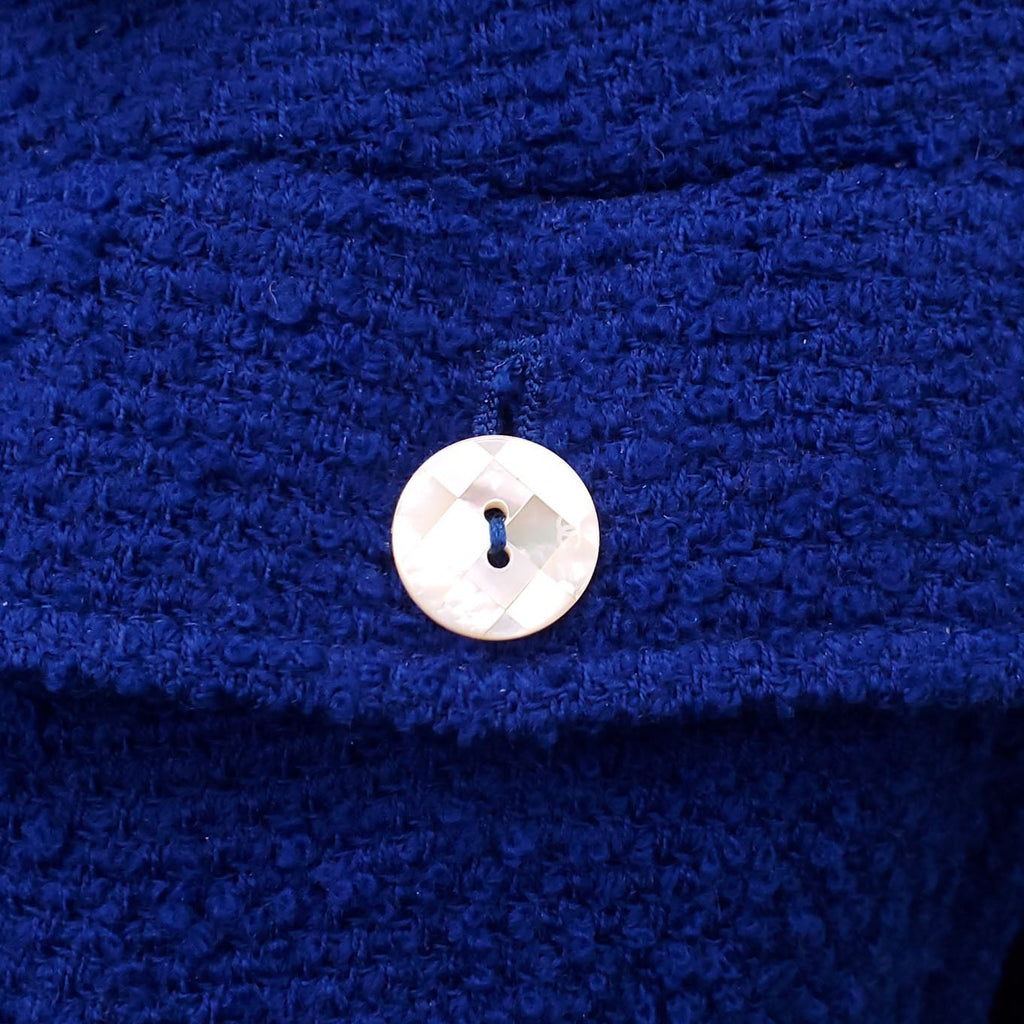 CHANEL ROYAL BLUE TWEED SUIT - SIZE 38